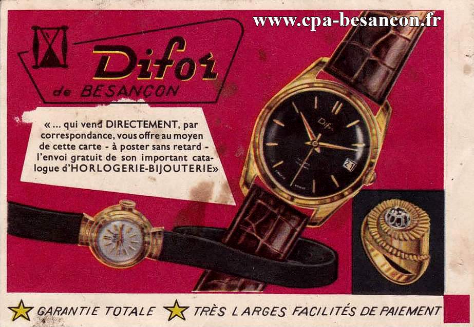 Difor de BESANÇON - GARANTIE TOTALE TRÈS LARGES FACILITÉS DE PAIEMENT